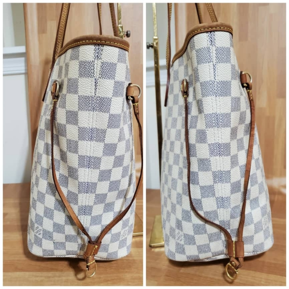 Authentic LOUIS VUITTON Damier Azur Neo Neverfull MM - Picture 7 of 15